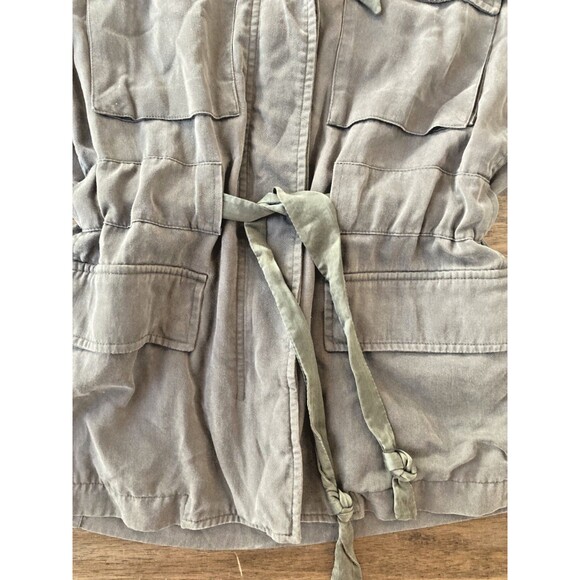 AllSaints Aiya Utility Jacket Olive Green Sz 4 Boho Preppy Military Flaw - Picture 8 of 12